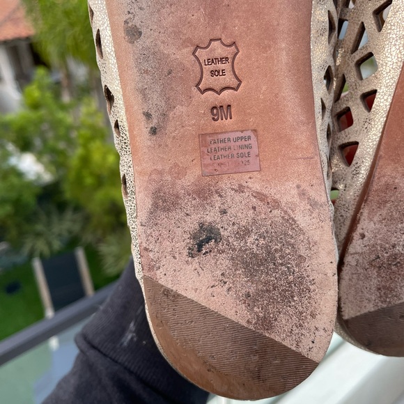 tory burch fiona laser cut smoking slippers in platinum - Picture 14 of 14